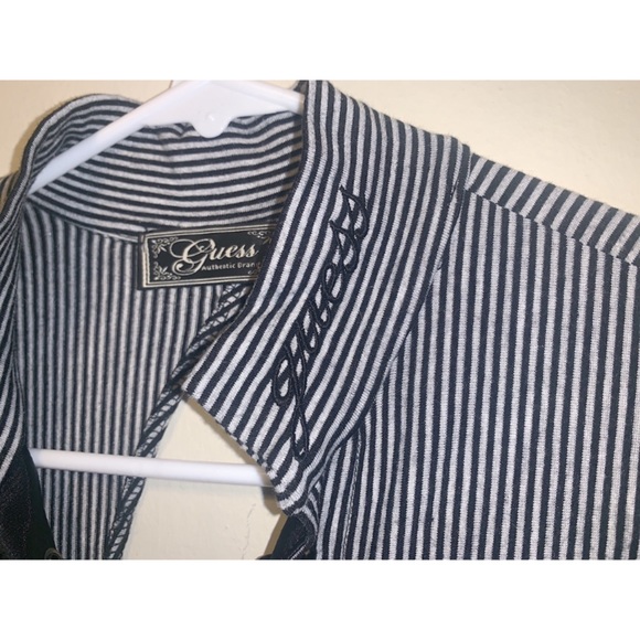 Guess backless lace up front tie long sleeve top - Picture 6 of 6